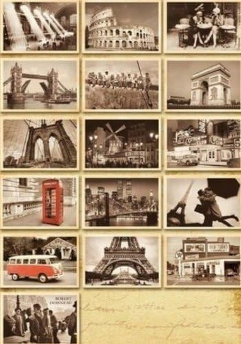 32 PCS 1 Set Vintage Retro Old Travel Postcards for Worth Collecting