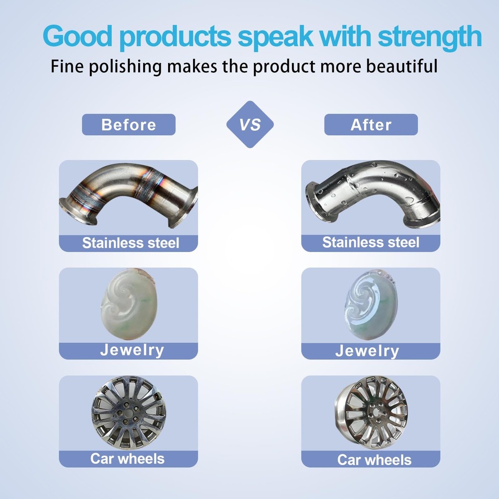 6 Drill Buffing Wheels and 3 Polishing Compounds, Multi-Specification Wheel Kit