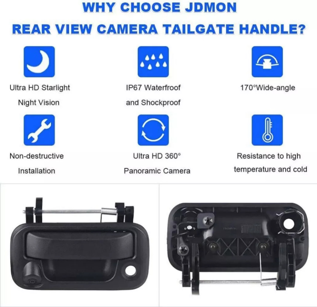 Tailgate Handle Rear View Backup Camera For 04-16 Ford F150 F250 F350 F450