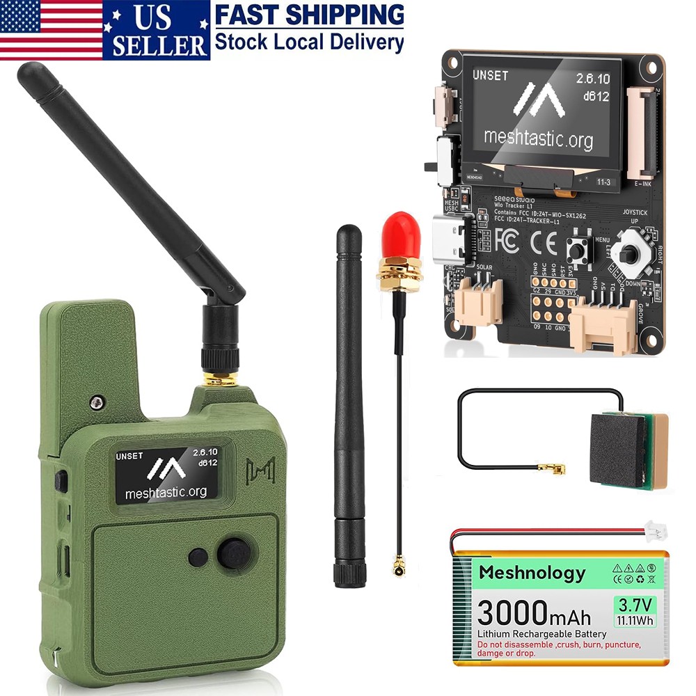 Wio Tracker L1 Meshtastic Node Meshnology Board Kit Bluetooth GPS +Battery+ Case