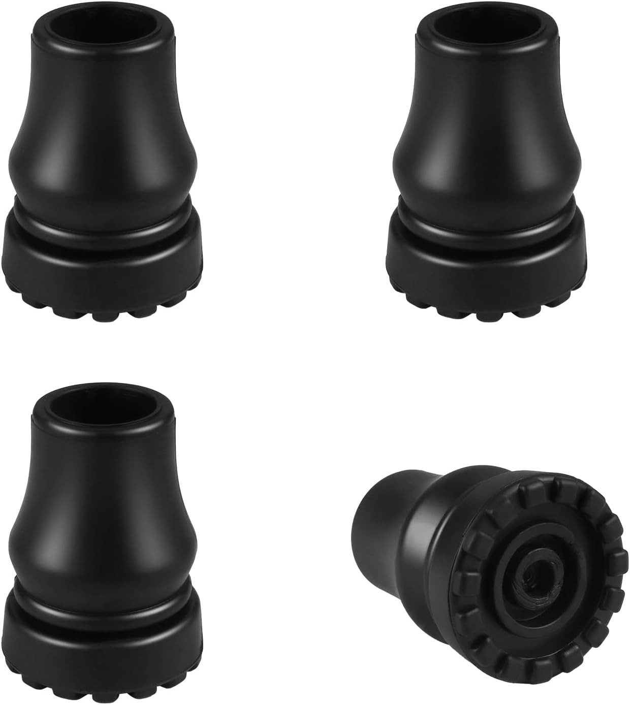 4Pcs Cane Tips 3/4 Inch Heavy Duty Rubber Cane Tips Anti Slip TPR Replacement...