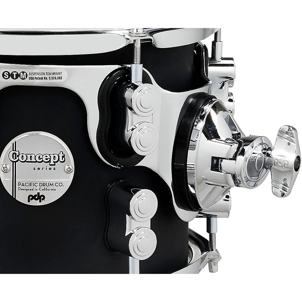 PDP by DW Concept Maple 7-Piece Shell Pack with Chrome Hardware Satin Black