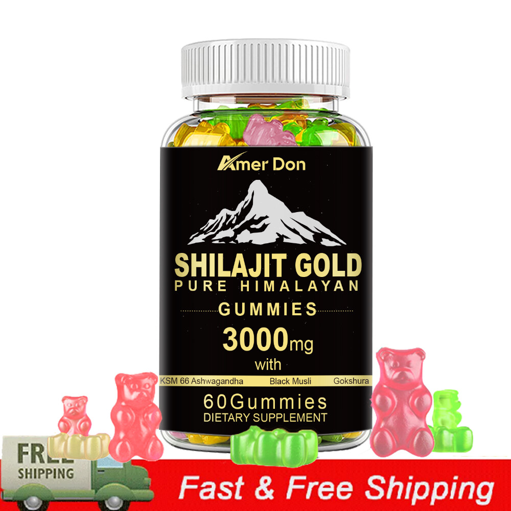 60 Shilajit Gummies | Pure Himalayan Shilajit & Ashwagandha | Boost Strength