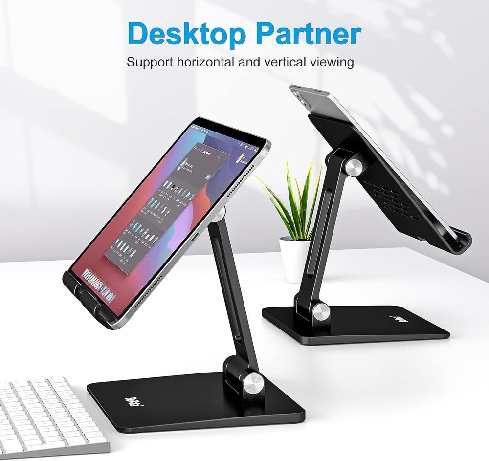 Tablet Stand Aluminum Adjustable Tablet Holder Foldable Desktop Stand iPad Mini