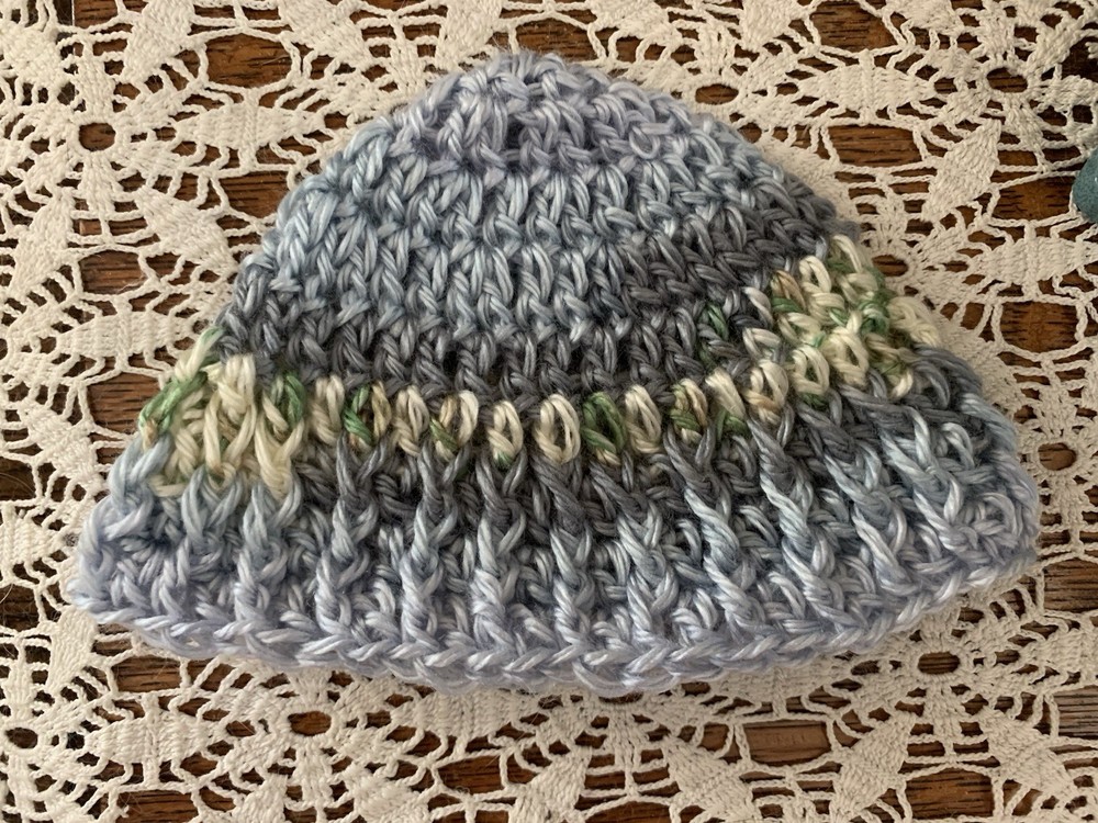 Handmade Crocheted Baby Blanket & Hat - Sea Shells