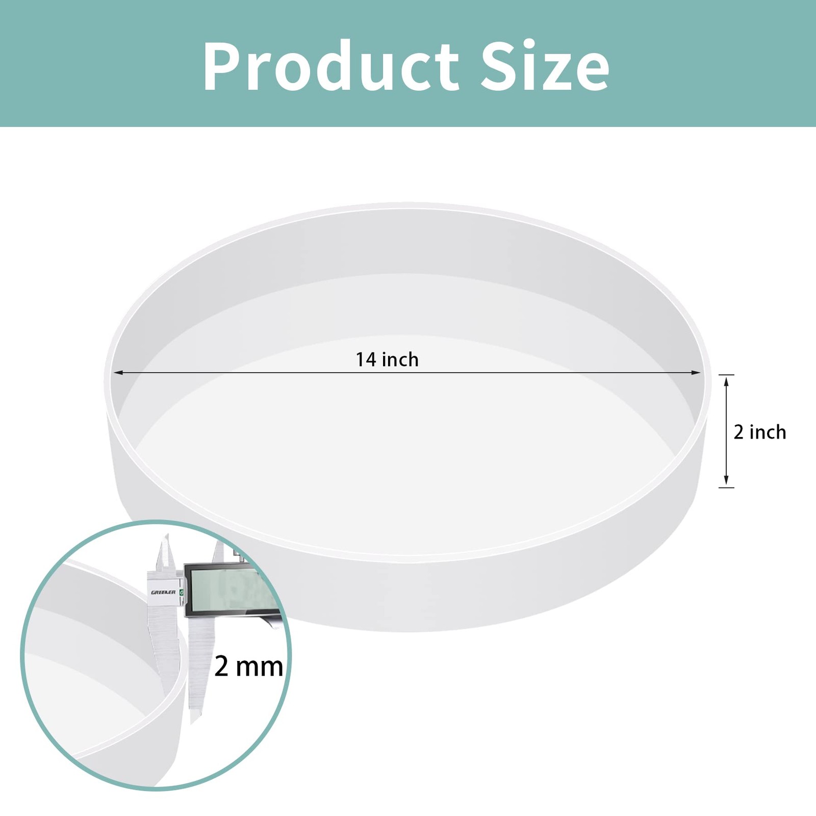 Extra Large Resin Table Mold 14 Inch Round Silicone Epoxy Resin Molds for Riv...