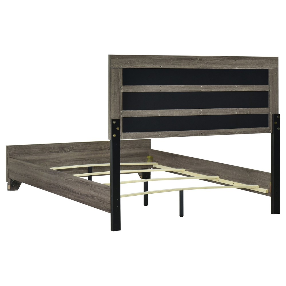 Coaster Wright 5-Piece Transitional Wood Eastern King Bedroom Set in Brown Oak