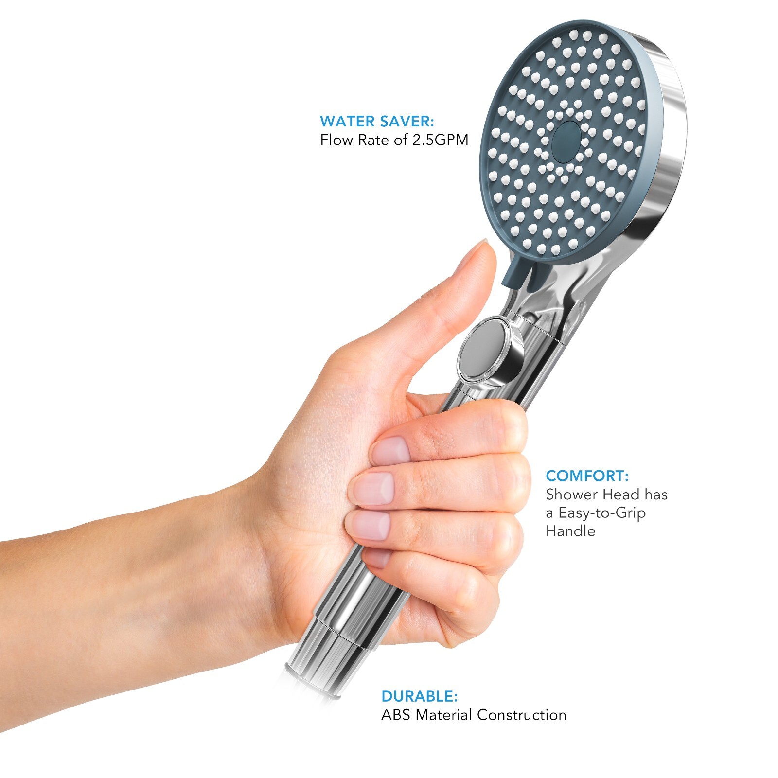 RV Shower Head with Hose and On Off Switch Camper Water Saving and High Pressure