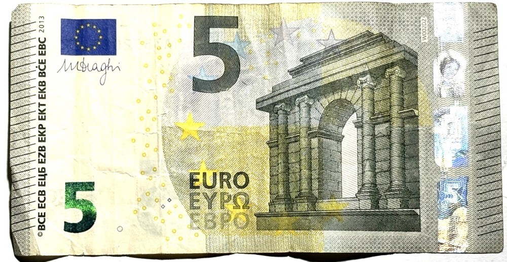 5 EURO 2016 BANKNOTE SPAIN