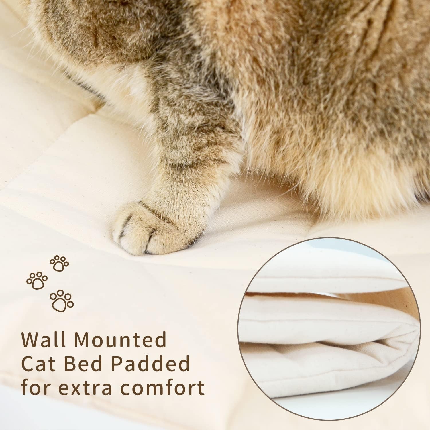 Cat Hammock Wall-Mounted Cat Bed Cat Climbing Wall Cat Furniture for Indoor Cats