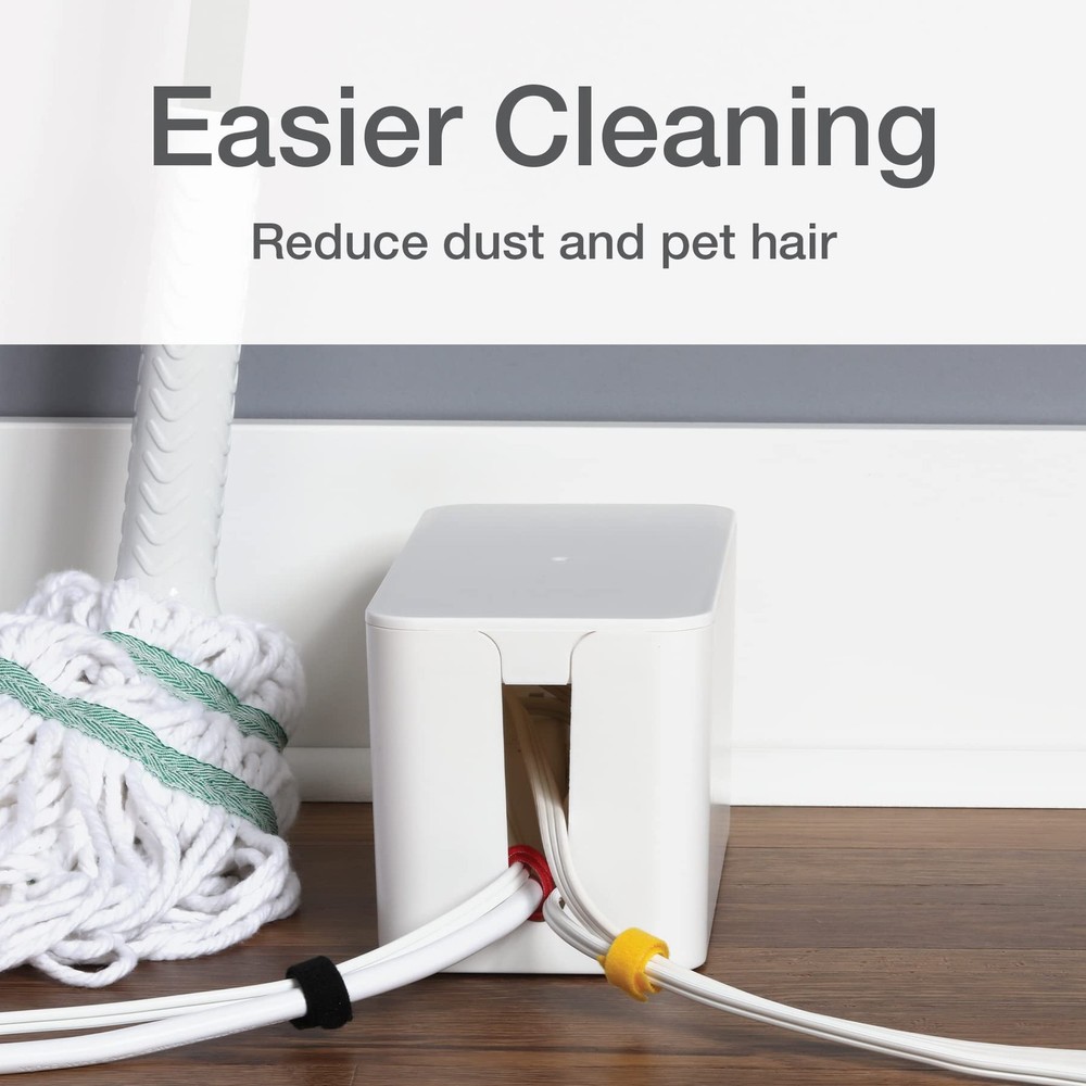 Oxford Cable Management Boxes, 3 Pack, Small, Medium, Large, 15 white