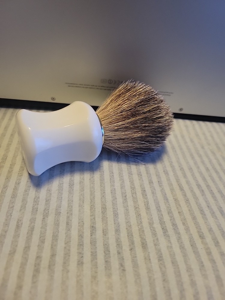 White Pure Badger Shaving Brush