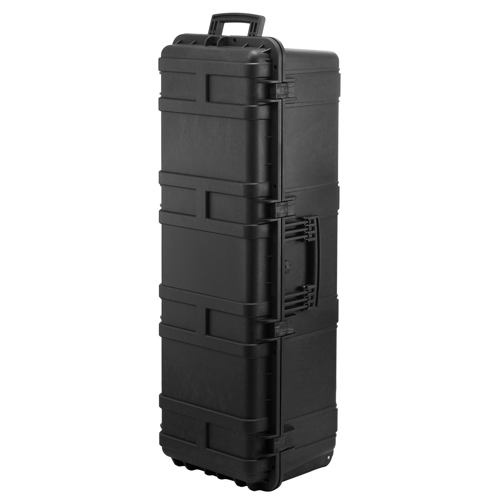 5.5 Cu.ft Weatherproof Hard Case with 3 Handles Large Capacity Case Black