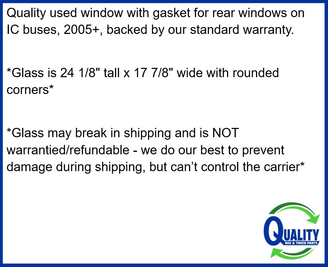 90302200 Rear Window For IC Bus With Gasket, 2222658C92, 2202434C2