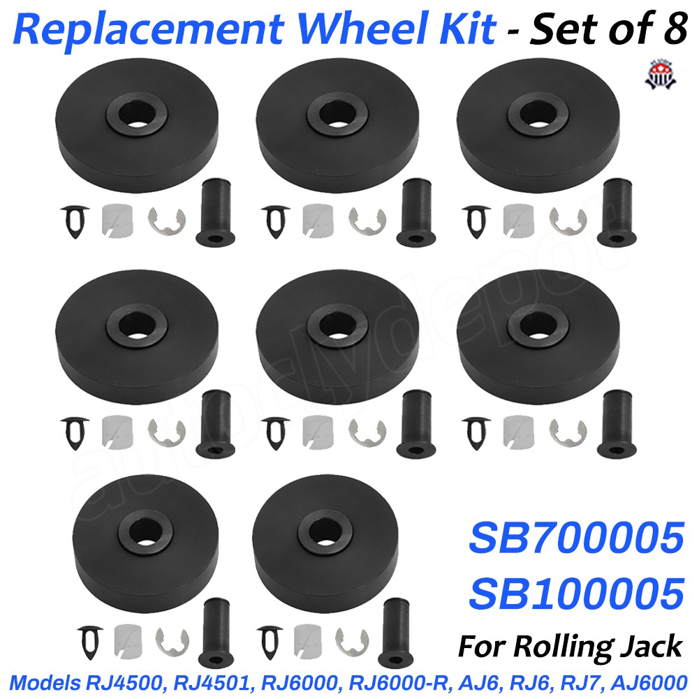 For Lift Rolling Jack / Bridge Rolling Jack Wheel Kit SB700005/SB100005 Set of 8