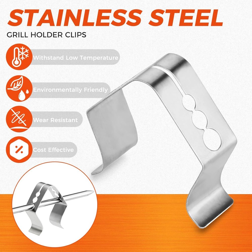 2 Pack High Temperature Meat Probe Replacement for Camp Chef Wood Silver