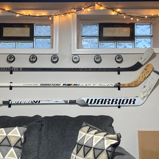 Hockey Skater Stick Wall Display Holder
