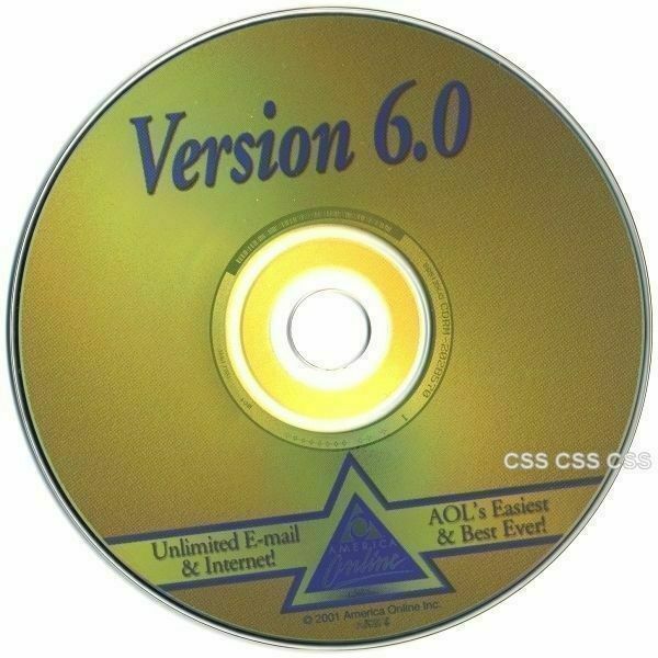 America Online AOL 6.0 2001 E-mail Internet Easiest and Best Ever Software CD