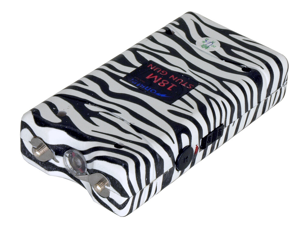 3 Million Volt Stun Gun - Zebra Black / White
