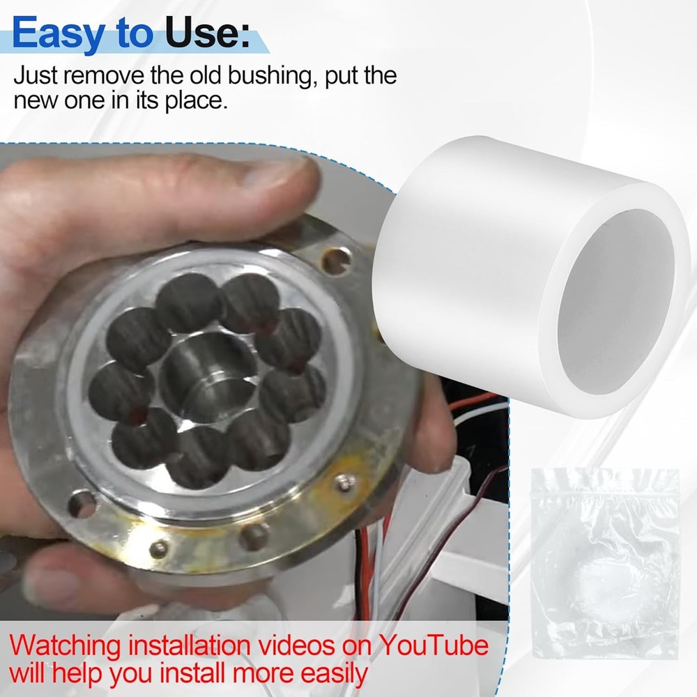 Ice Maker Auger Bushing for GE Opal, Ice Maker Part Fix Both The Screeching/Grin