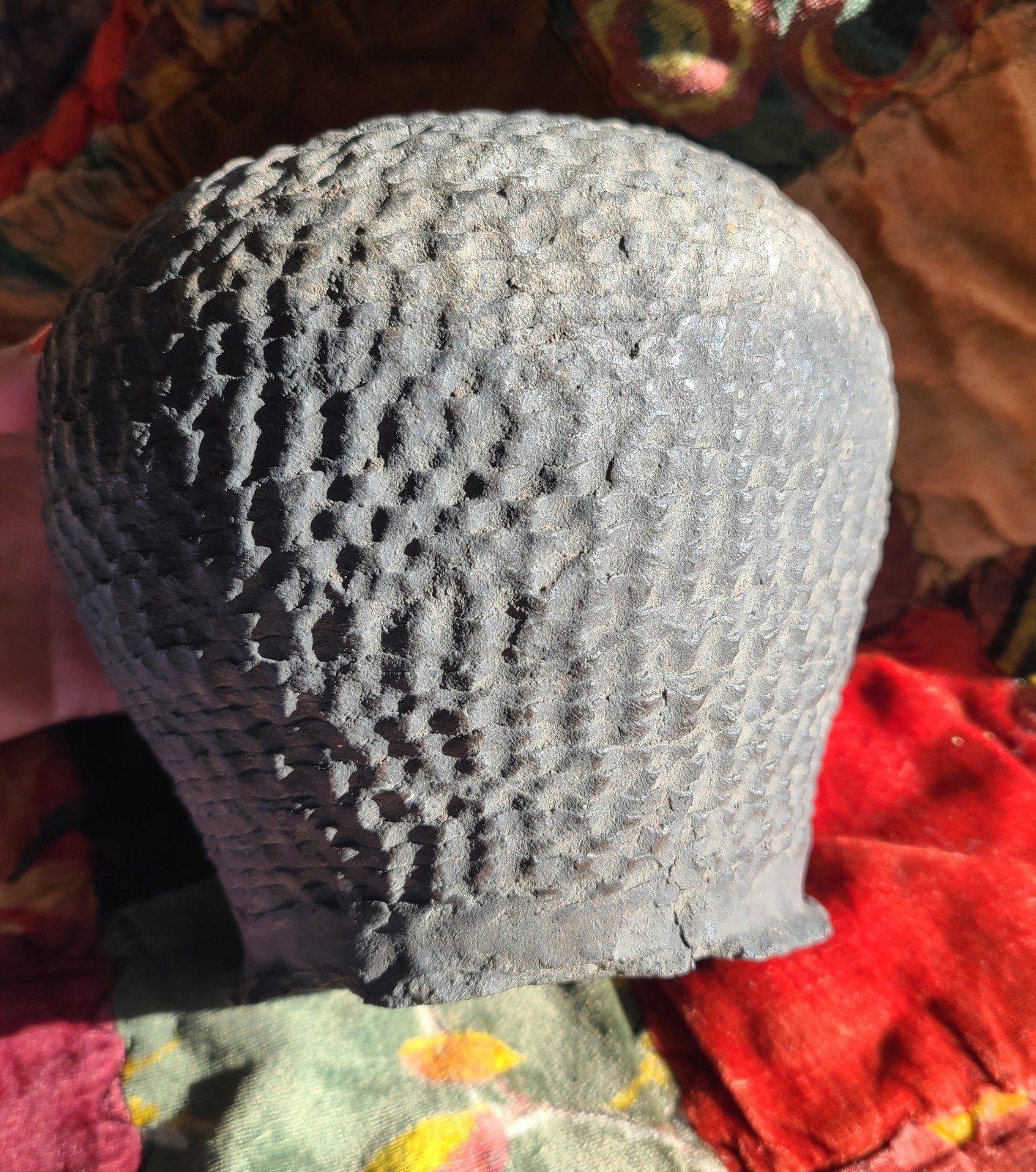 Ancient Anasazi Corrugated Olla Pot Jar Vessel 7" Tall Native American Artifact