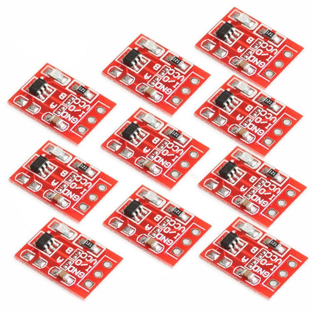 10Pcs TTP223 Touch Key Module Button Capacitive Switch Self-Locking/No-Locking A