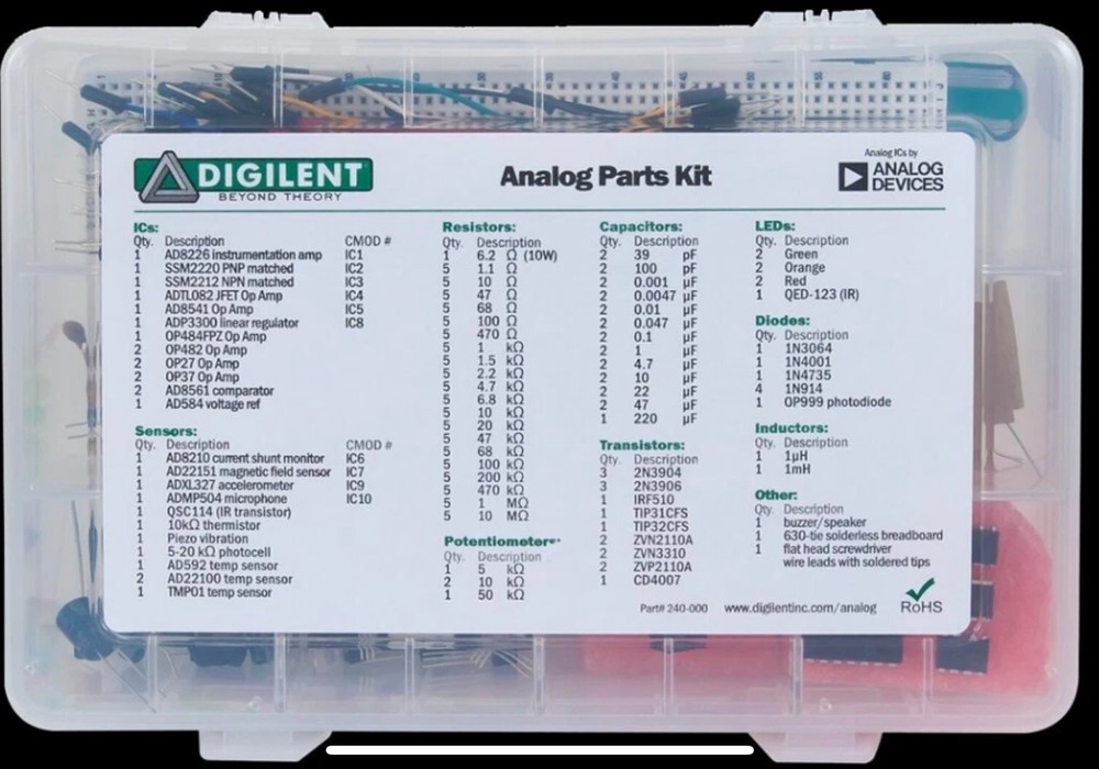New Analog Parts Kit from Digilent
