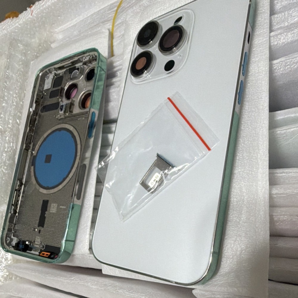 Apple iPhone 14 Pro White Housing Frame / Back Glass Replacement