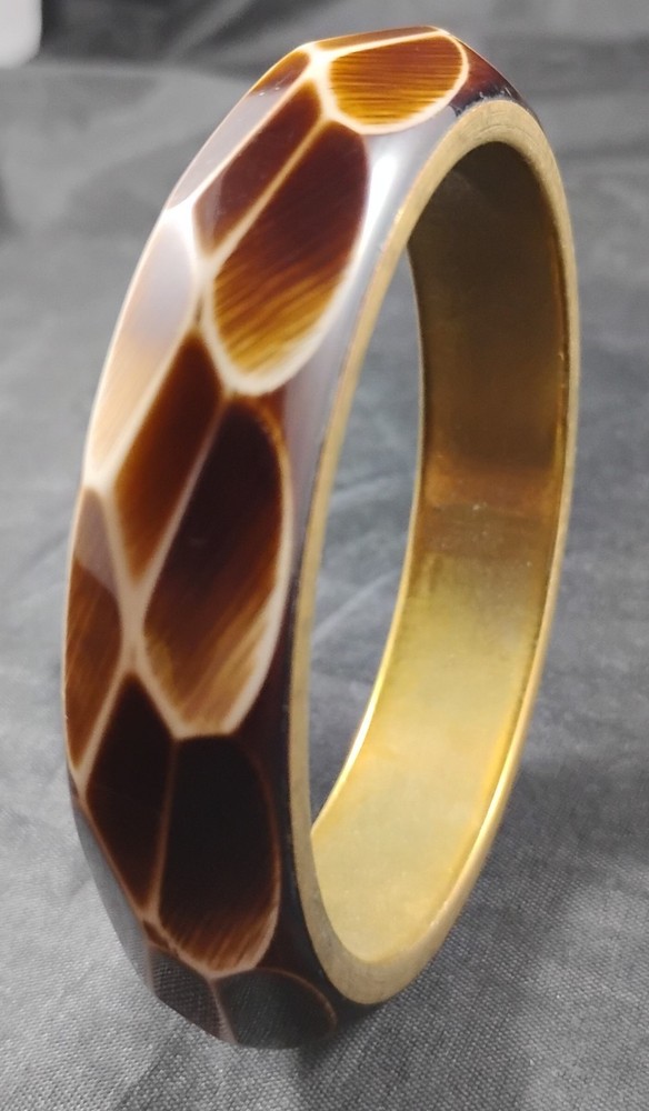 Beautiful Brown And Brass Bangle