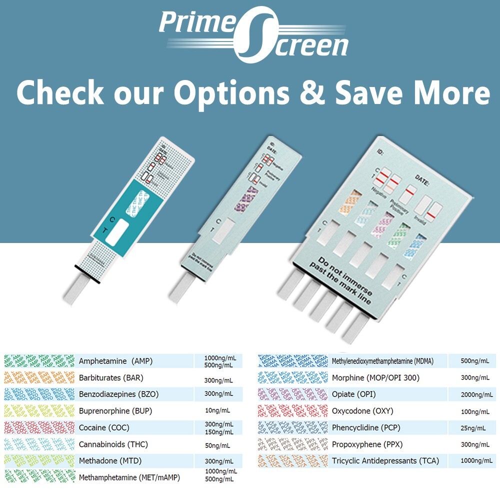 Prime Screen - Marijuana - THC Single Panel Urine Home Drug Test Kit