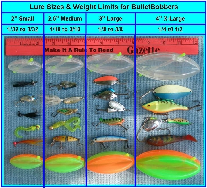2" Bullet Bobber STEERABLE FLOAT - Crappie Bluegill Perch Jigging and Drifting