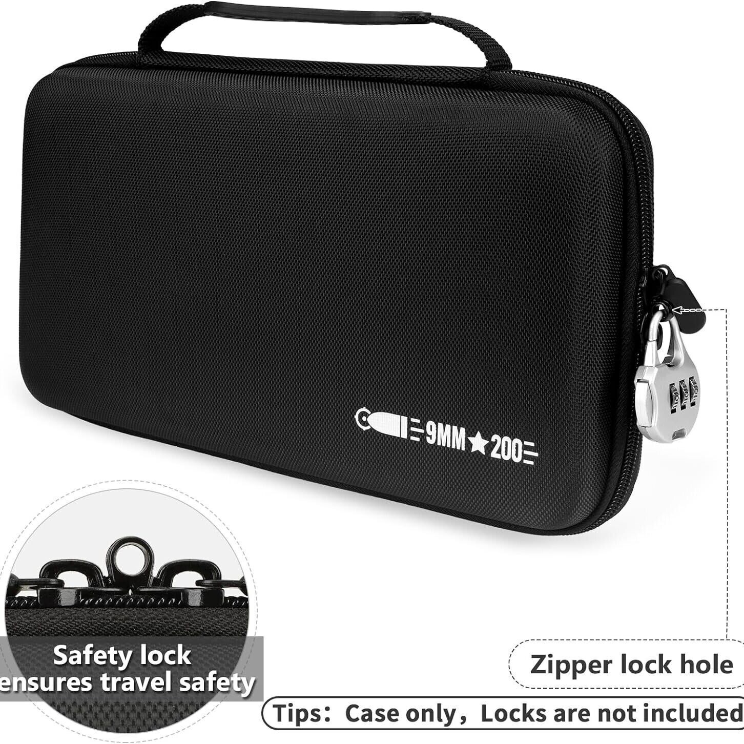 9mm Ammo Box 50/99/200 Rounds Ammunition Storage Bag Bullet Holder Case Outdoor