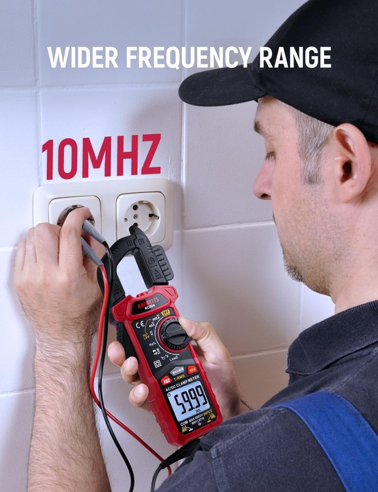 Digital Clamp Meter Multimeter with D-Shaped Jaw