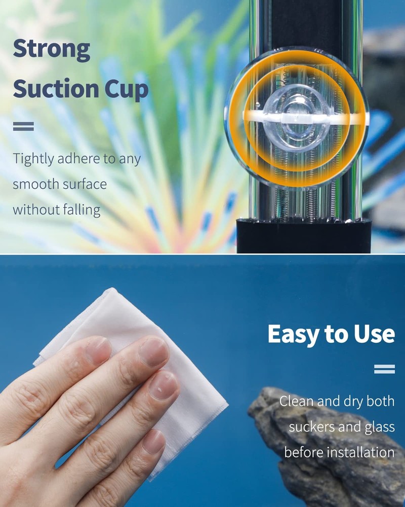 Pawfly 20 Pack Aquarium Suction Cups with Clips and Adjustable Zip Ties...