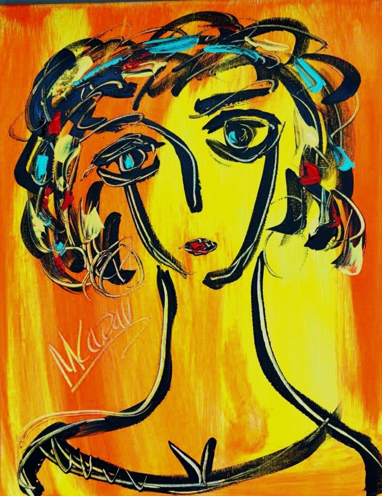 PORTRAIT     SIGNED CANVAS - STRETCHED painting 7698