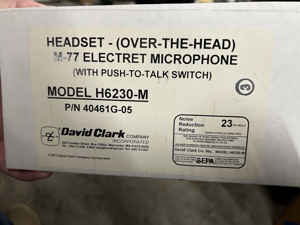 40461G-01/H6030 DAVID CLARK