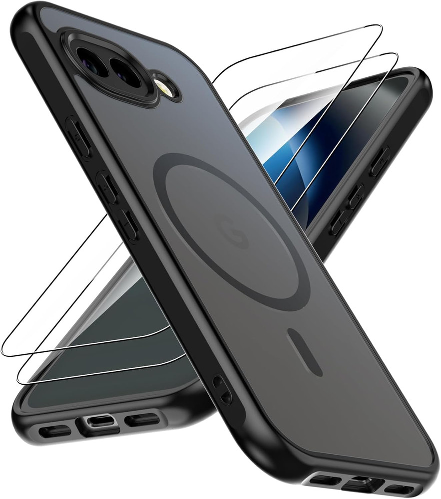 Magnetic for Google Pixel 10A Case with 2 Pack Tempered Glass Screen Protector,[