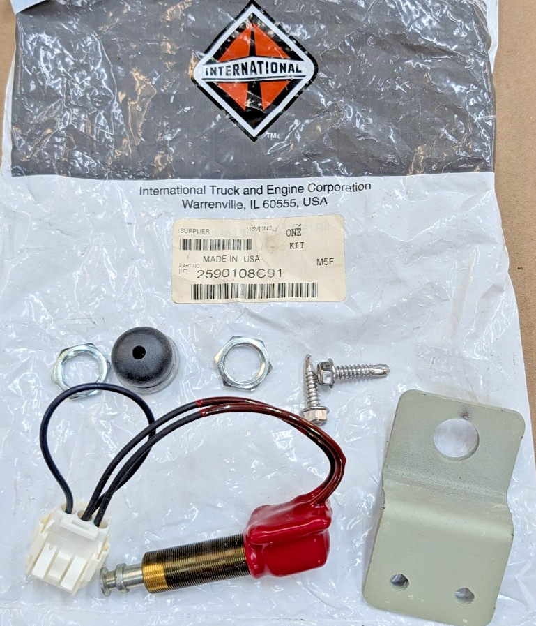 2590108C91 International Engine Bus Door Access Kit Push Button Plunger Switch