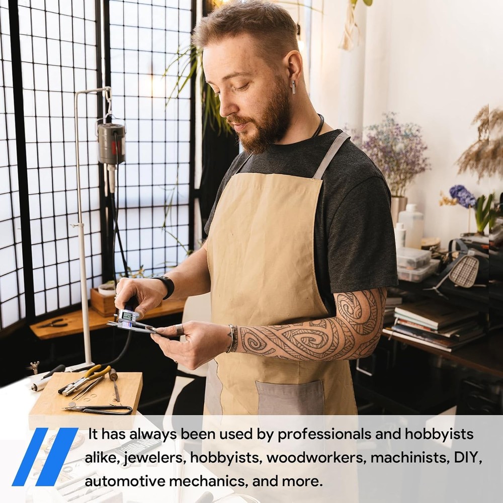 Digital vernier caliper, electronic micrometer caliper with large LCD display