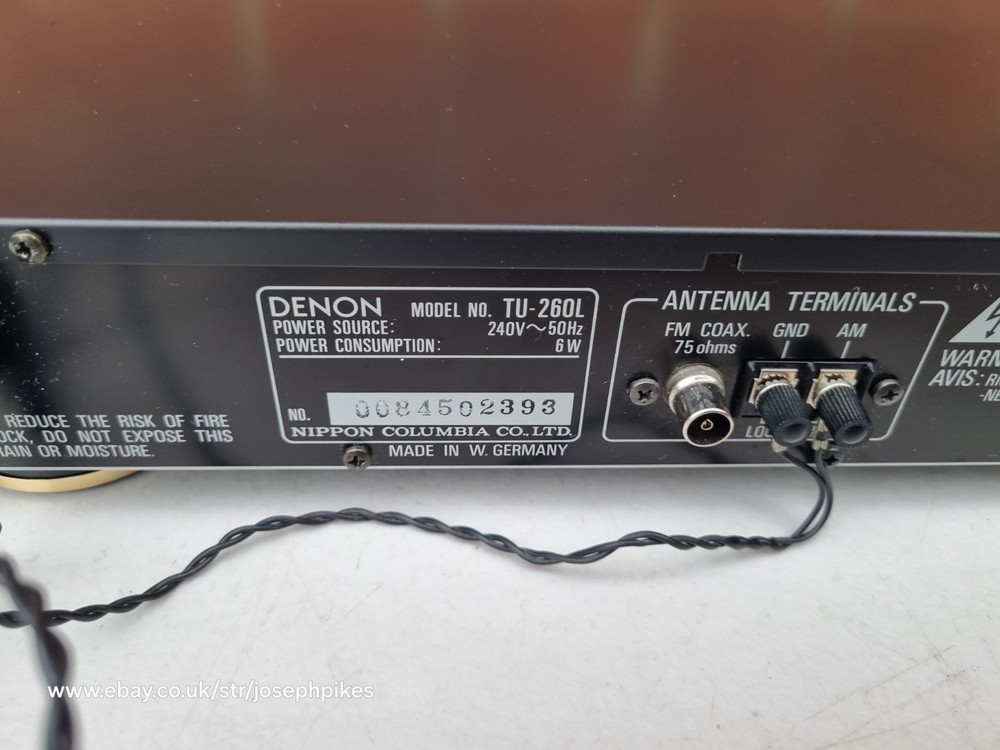 Denon TU-260L AM/FM Stereo Tuner Precision Audio Component – Tested Working