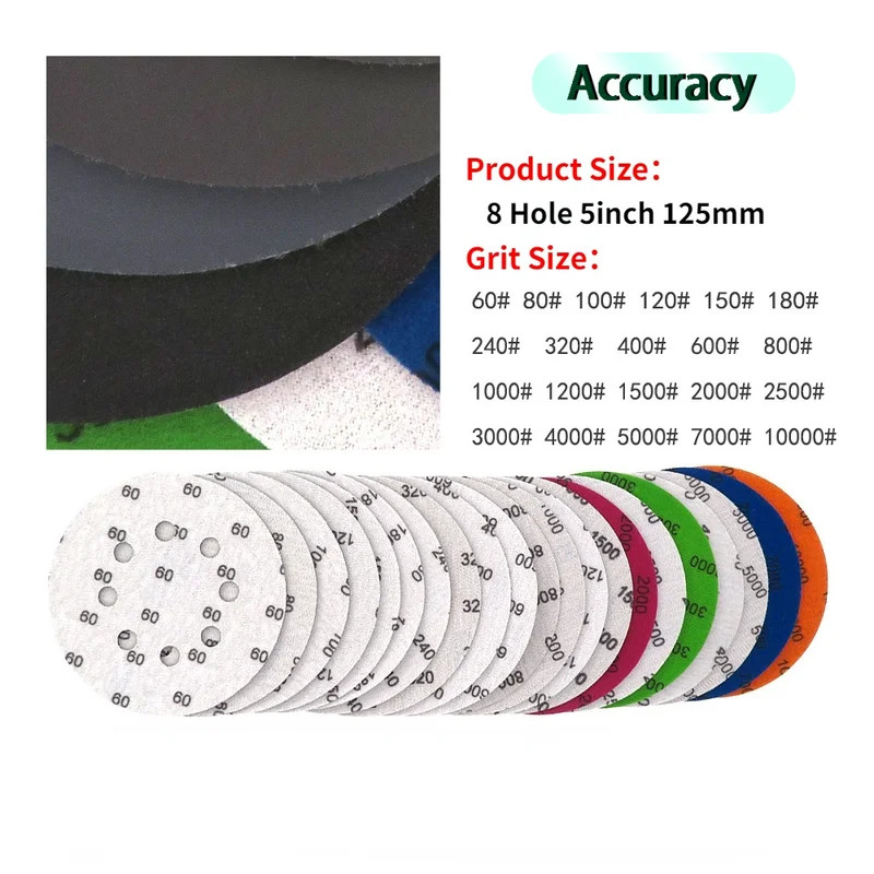 60-10000 grit Round Shape Sanding Discs Hook Loop Sanding Paper Buffing Sheet Sa