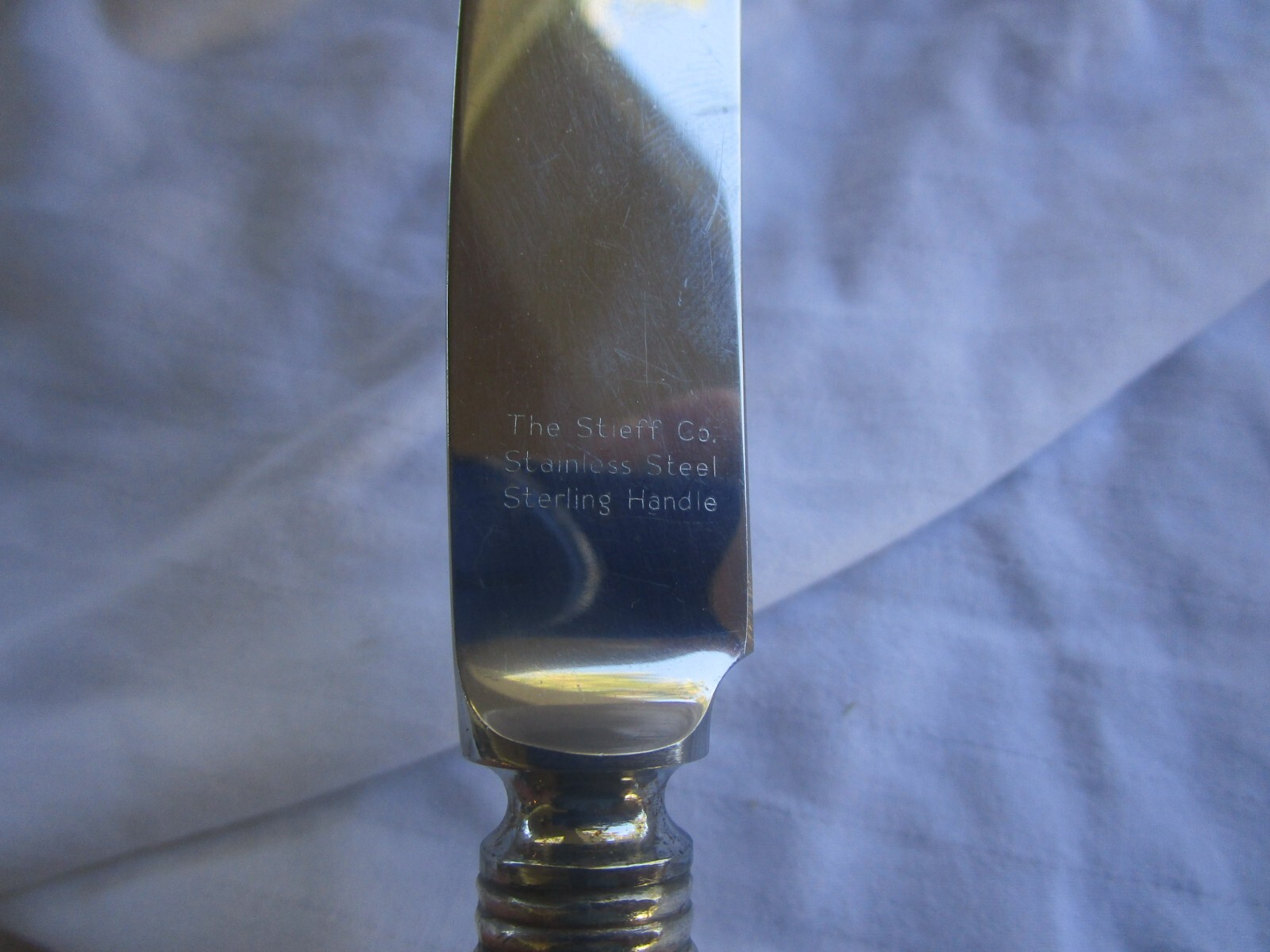 Vtg Stieff Rose Sterling Handled Dinner Knife