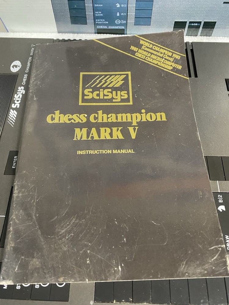 SciSys Chess Champion Mark V. World Champion 1981 Microcomputer. Working.