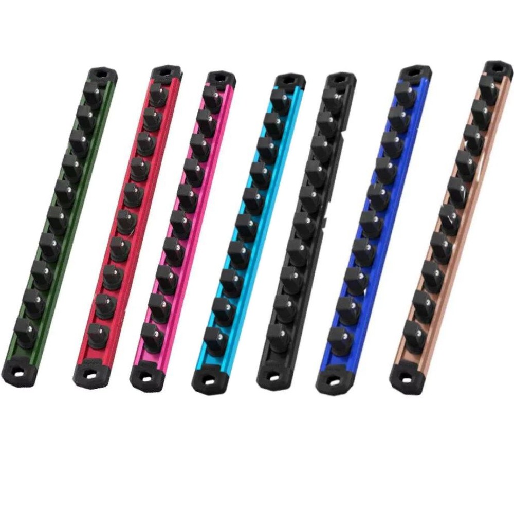 WORKPRO 3/8'' Dr Magnetic Socket Organizer Aluminum Alloy Socket Rail(no Socket)