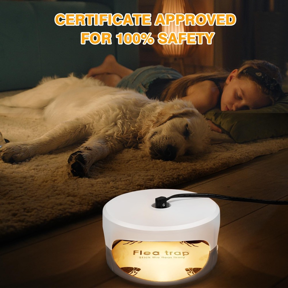 Flea Traps for Inside Your Home 2 Packs, Flea Light Trap for Indoor, Bed Bug ...