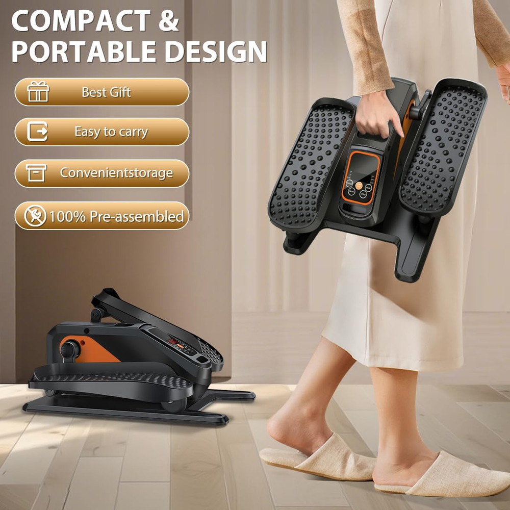 Under Desk Elliptical Machine, Electric Ellipse Leg Exerciser While Sitting for