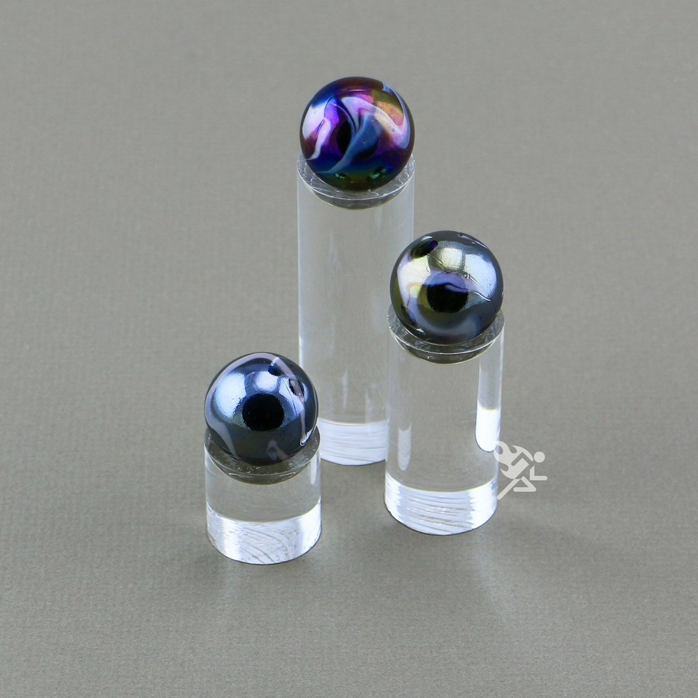 Dimple Riser 3 Piece Set Clear Round Columns, 1 Pack