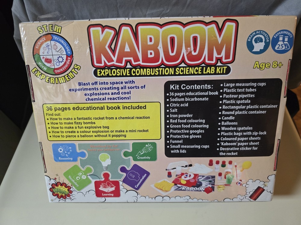 Kaboom Explosive Combustion Science Lab Kit STEM Experiments New NOS