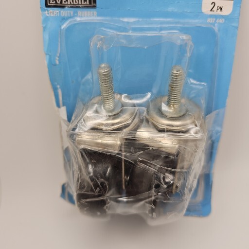 Everbilt 2" Light Duty Threaded Stem Casters - Rubber Wheels 837440 (2 per pk)
