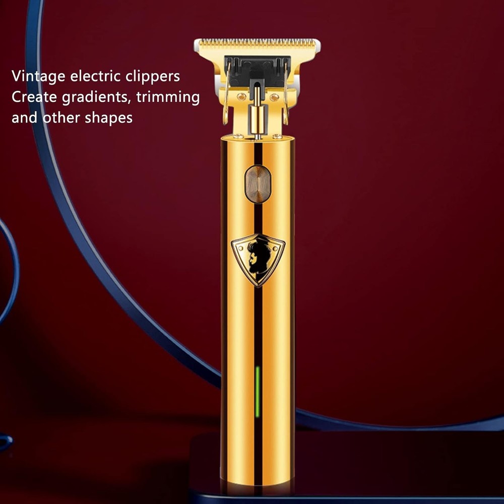 CHICIRIS USB Rechargeable Electric Beard Trimmer Powerful Gold